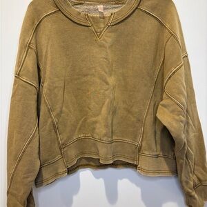 Free People Movement Casual Tan/Gold Women's Sweatshirt